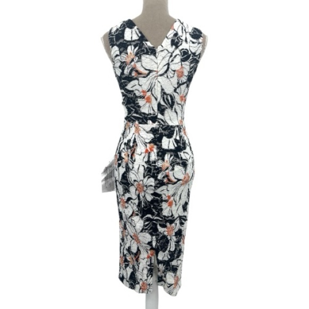 Dress The Population Alice Floral Lace Sheath Midi Dress Black White Size XS NWT - Picture 5 of 14